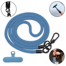 Cordão de Pescoço Grosso para celular 60cm - Azul Aço